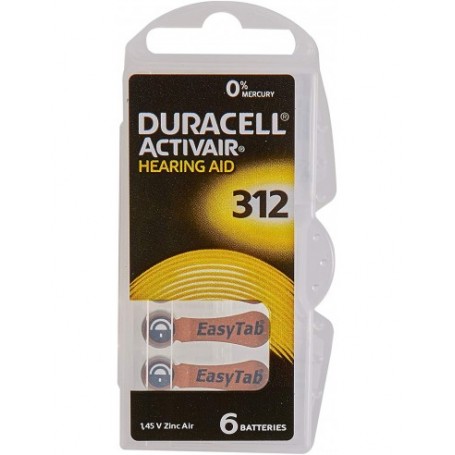 PILA AUDIFONO DURACELL DA312