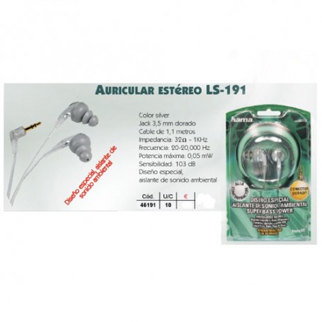 AURICULAR HAMA 46191 PT.