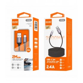 CABLE IDUSD NYLON TYPE-C 2.4A 2M.C93A