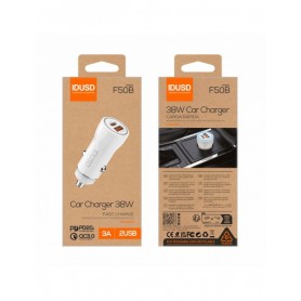 CARGADOR IDUSD COCHE TYPE-C/USB F50B