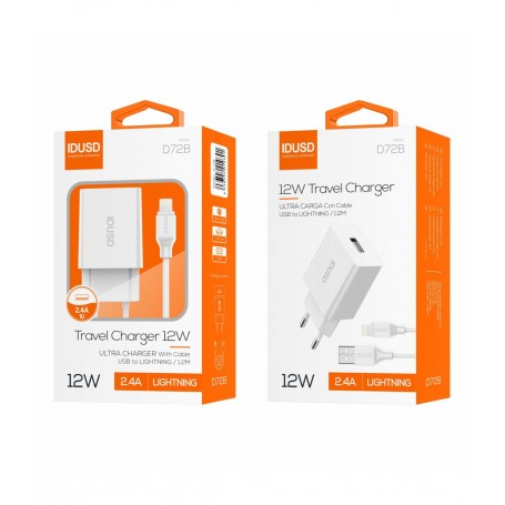 CARGADOR IDUSD IPHONE+C 2.4A 12W D72B