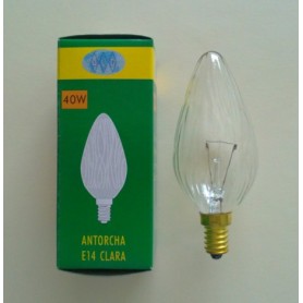 BOMBILLA ALG VELA ANTORCHA CL 40w E14