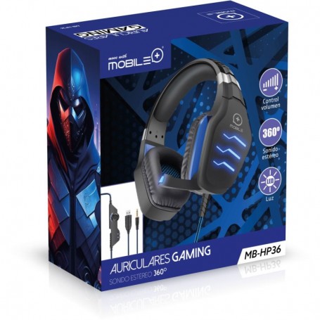 AURICULAR M+ GAMING LUZ LED HP36 AZ.