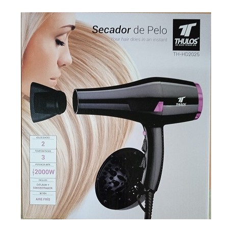 SECADOR THULOS 2000W HD2025+DIFUSOR MOR.