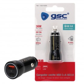 CARGADOR GSC COCHE USB TYPE-C 5009