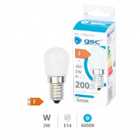BOMBILLA GSC LED FRIGORIFICO 2W E14 6000K