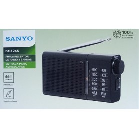 RADIO SANYO AM/FM HORIZ. KS124 NG