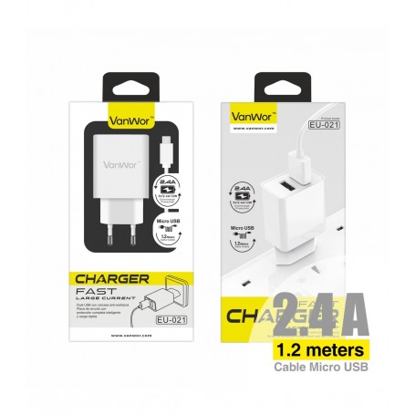 CARGADOR VANWOR DUAL+C MICRO 204A 021
