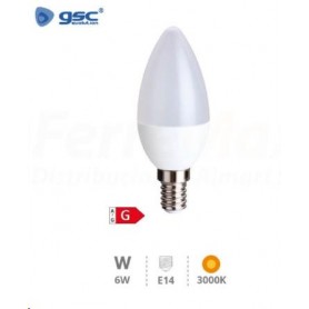 BOMBILLA LIBERTINA VELA 6W E14 3000K