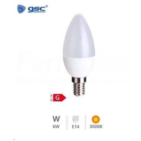 BOMBILLA LIBERTINA VELA 6W E14 3000K