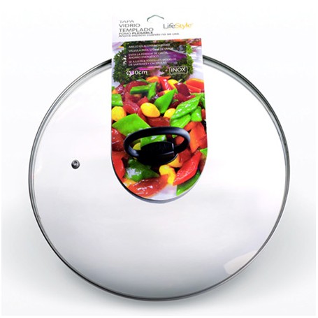TAPA LIFESTYLE VIDRIO 22cm POMO PLEGABLE