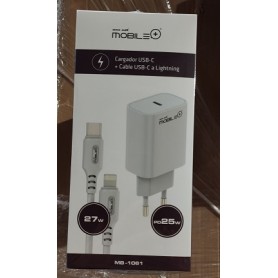CARGADOR M+ USB-C +C USB-C/IPHONE 1061 BL