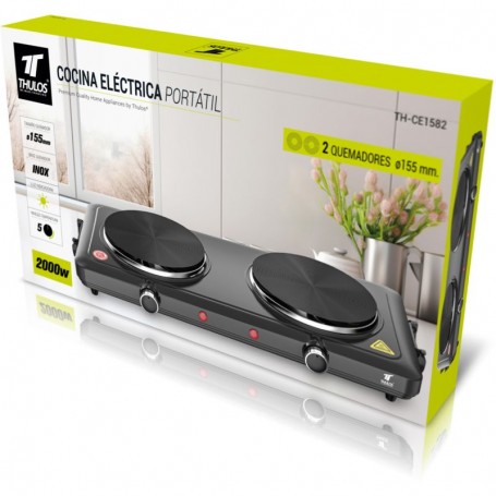COCINA ELEC.THULOS 2 QUEM.2000W NG.