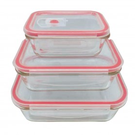 PACK 3 RECIPIENTES VIDRIO 0.33/0.84/1.85 L.