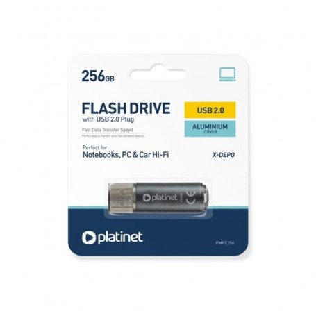 PENDRIVE PLATINET 256GB 2.0 PMFE256 NG.