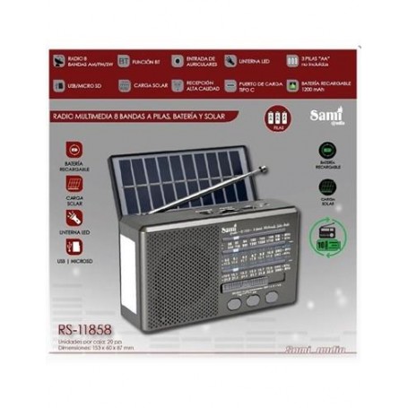 RADIO SAMI SOLAR/BAT. RS-11858 GR.