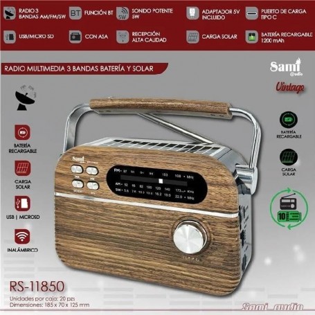 RADIO SAMI SOLAR/BAT. RS-11850