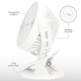 MINI VENTILADOR GSC CLIP 3W BL.FUNE