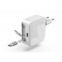 CARGADOR HAMA MINI 30W 2 USB-C RETRACT.