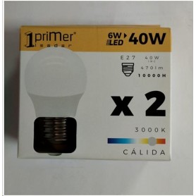 BOMBILLA 7H LEF ESF 6W E27 3000K PACK.2 PRIMER