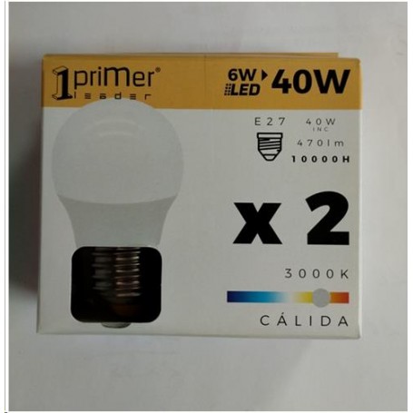 BOMBILLA 7H LEF ESF 6W E27 3000K PACK.2 PRIMER
