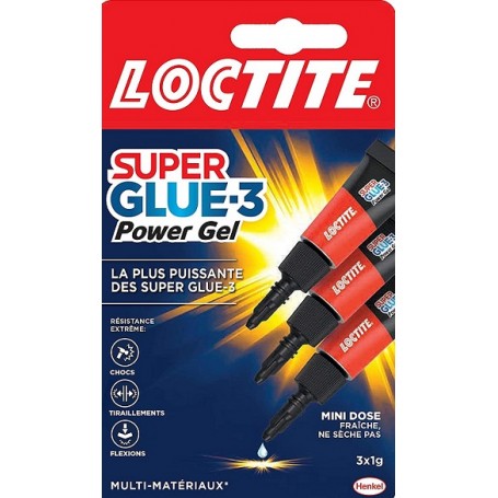 SUPER GLUE-3 POWER GEL FLEX MINI TRIO 1gr