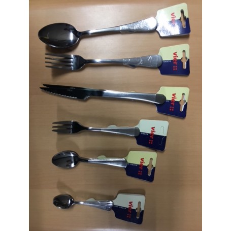 CUCHARA VIER CAFE/POSTRE INOX MURANO Bl.6