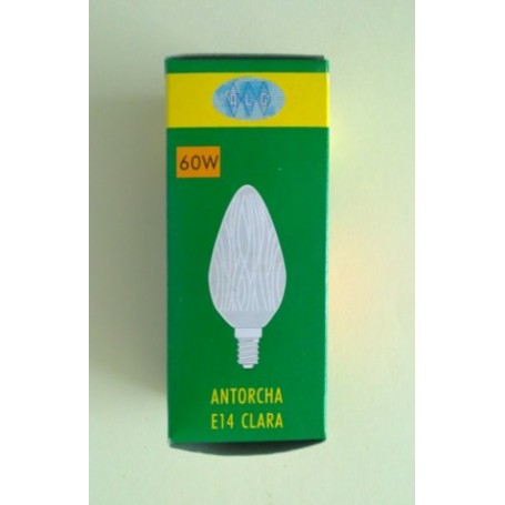 BOMBILLA ALG VELA ANTORCHA CL 60w E14