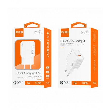 ADAPTADOR IDUSD USB 18W 3A D50B