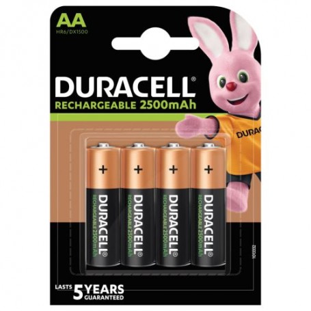 PILA RECARG.DURACELL AA B.4 2500mAh