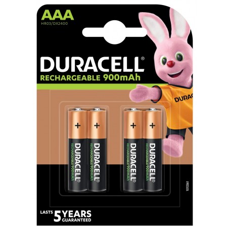 PILA RECARG.DURACELL AAA B.4 900mAh