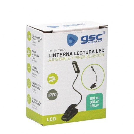 LINTERNA GSC LECTURA AJUSTABLE LED 00004