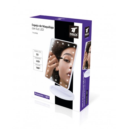 ESPEJO MAQUILLAJE THULOS LUZ LED/ROT.BY06
