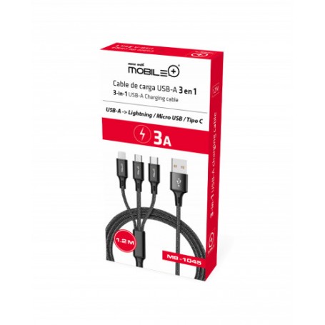 CABLE MOBILE+ USB 3 EN 1 MB-1045 NG.