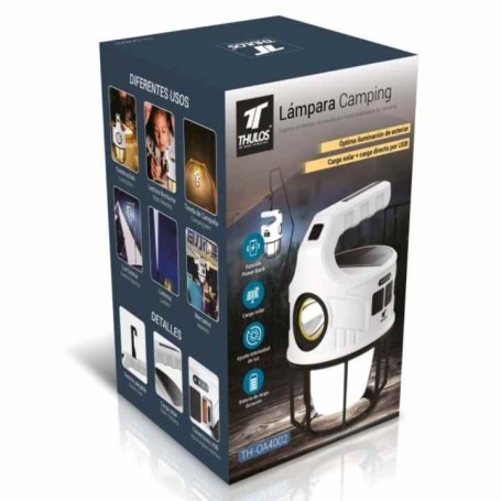 LINTERNA CAMPING CARGA SOLAR+CARGA USB 4002