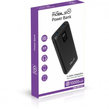 POWERBANK M+ 10000mAh 3 C. PANT.LED NG.