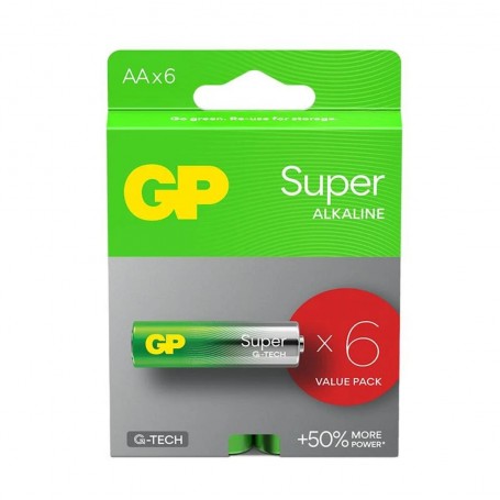 PILA LR06 GP SUPER ALKALINE BT.6