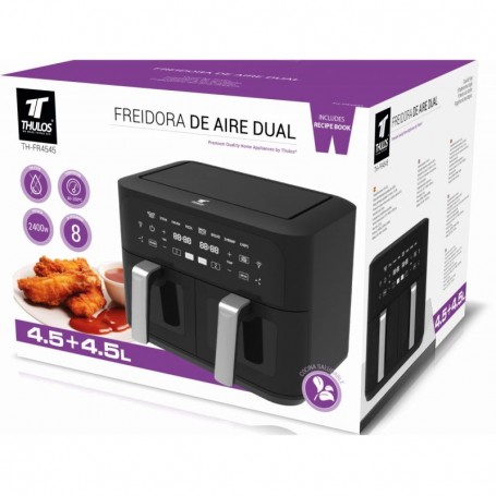 FREIDORA AIRE THULOS DUAL 4.5+4.5L FR4545