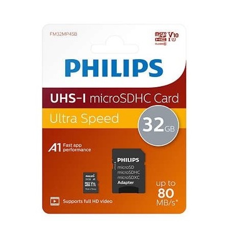 TARJETA PHILIPS MICRO SDHC-A 32GB C10