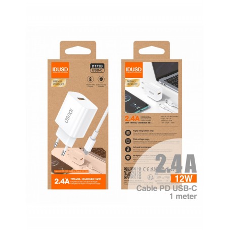 CARGADOR IDUSD+C TYPE-C 2.4A 12W D173B