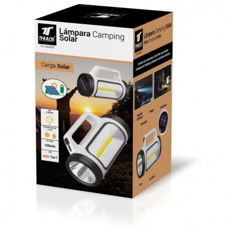 LINTERNA CAMPING CARGA SOLAR+USB 4004