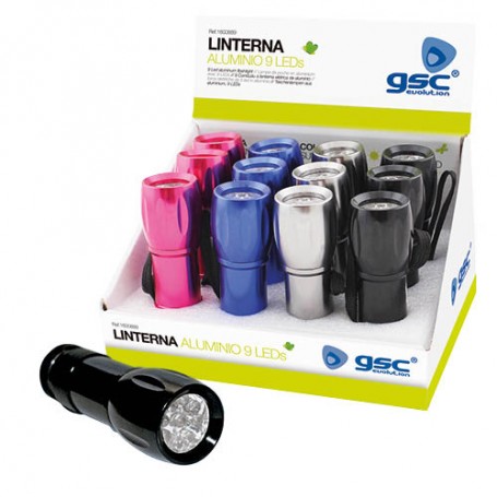 LINTERNA GSC ALUM. 9 LED EXP.