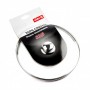 TAPA VIER VIDRIO 34cm POMO INOX