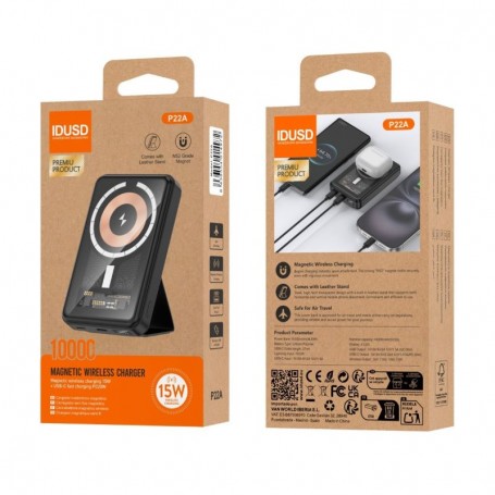 POWERBANK IDUSD 10000mAH MAGNET. P22A