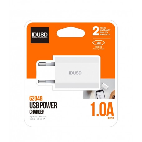 ADAPTADOR IDUSD USB CASA 1A 6204B BL.