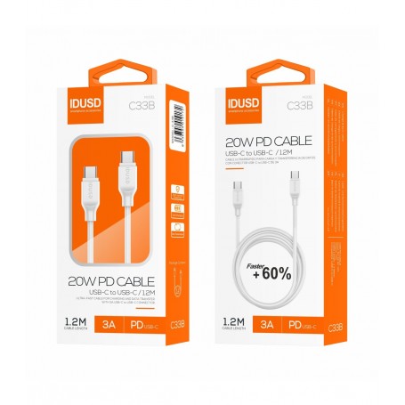 CABLE IDUSD TYPE-C/TYPE-C 3A 1.2 C33B