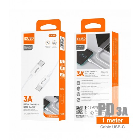 CABLE IDUSD TYPE-C/TYPE-C 3A 1M C106