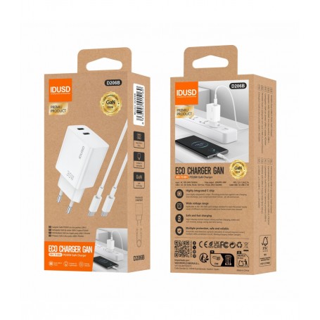 ADAPTADOR IDUSD DUAL C+C TYPE-C 30W D206