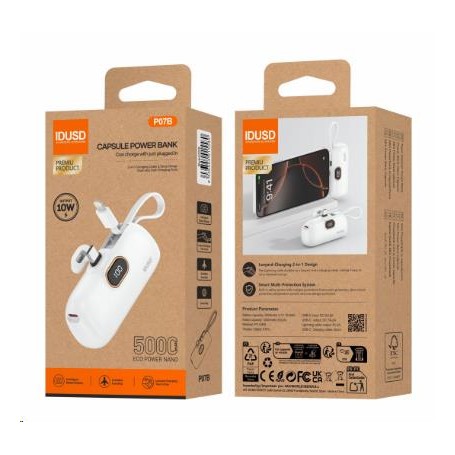 POWERBANK IDUSD 5000mAH TYPE-C/IPHONE P07B