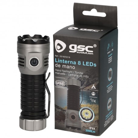 LINTERNA GSC 8 LEDS 30W 25018